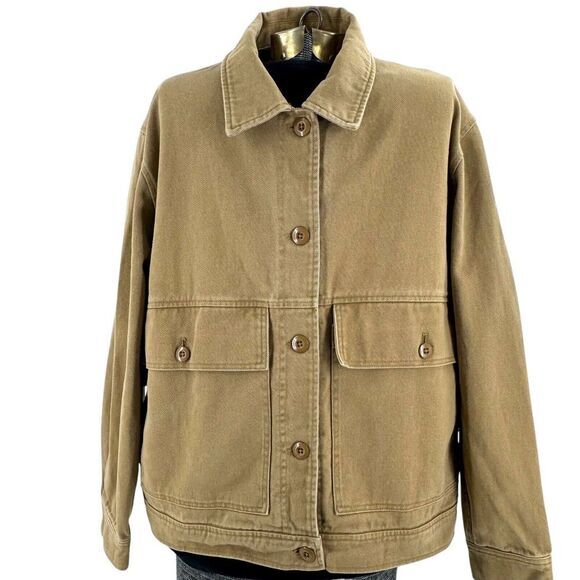 Shades Of Grey By Micah Cohen Khaki Barn‎ Coat Women's Size Large - Picture 1 of 10